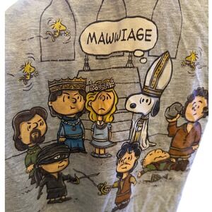 Peanuts Princess Bride T Shirt Mens 2XL Gray Excellent Gilda Graphic Tee